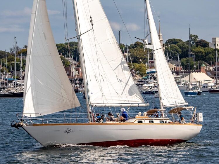 Sailing out of Newport On Watch Sailing Lyra sailing out of Newport
